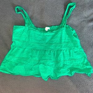 Green Crop Top